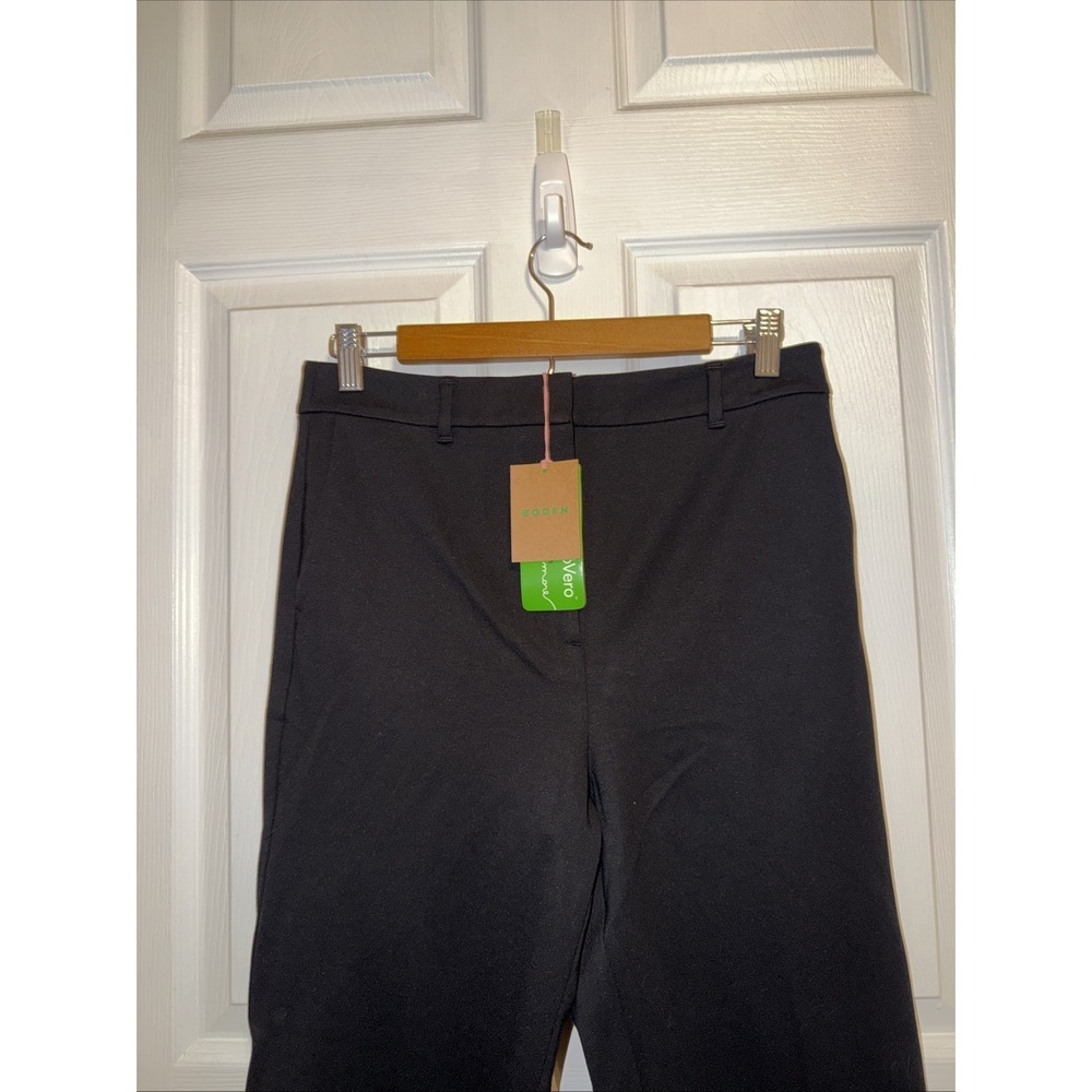 NEW Boden Women's Pimlico Ponte Trousers Solid Black Size 8P Straight Leg‎ - Picture 3 of 9